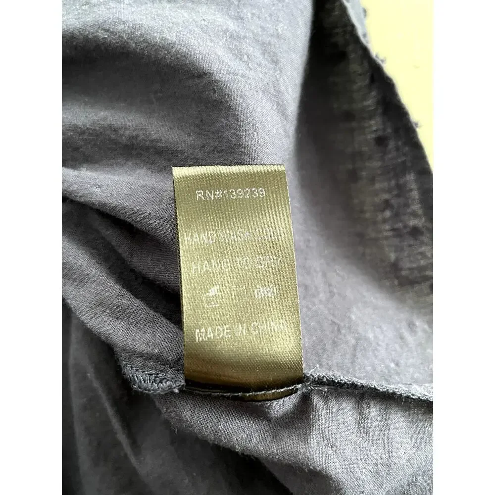 Pomander Place Sz M Kenzo Dress Navy Cotton Swiss Dot Summer Casual Breezy Comfy - Picture 15 of 15